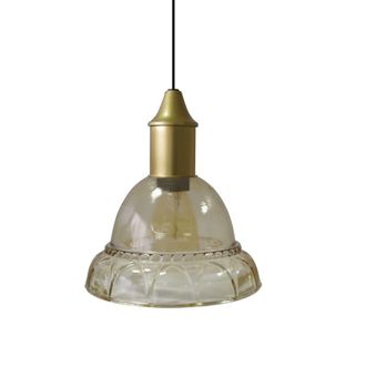 Tosel Suspensi&oacute;n metal vidrio &aacute;mbar D16 cm