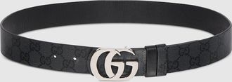 Gucci Reversible Cut GG Marmont Belt, Size Gucci 100, Black, Original GG Fabric