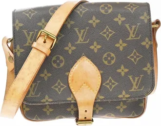 Louis Vuitton Cartouchiere Monogram Canvas Brown Canvas Handbag (Pre-Owned)