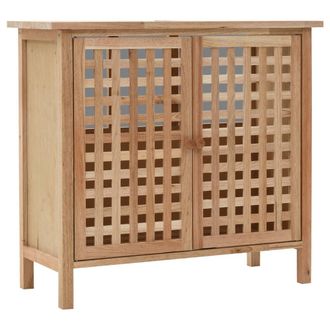 vidaXL Mueble De Lavabo Madera Maciza De Nogal 66x29x61 Cm Vidaxl
