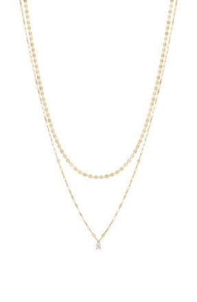 Lana Jewelry 14K Gold Solo Double Strand Necklace in 14K Yellow Gold at Nordstrom, Size 15