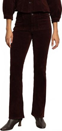 Sanctuary Velveteen Brook Bootcut Pant In Dark Crimson