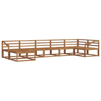 vidaXL Conjunto De Sof&aacute;s De Exterior 7 Pcs Natural Vidaxl