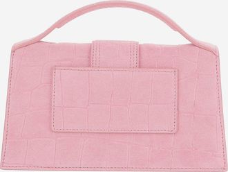 Jacquemus Womens Handbag Le Grand Bambino Pink Suede Handbags Hand Bags