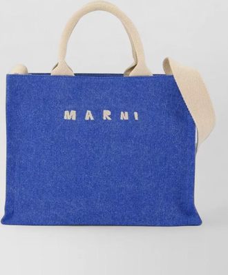 Marni small cotton crossbody bag dual carry