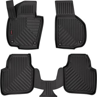 OEM Alfombrillas De Goma 3d Para Skoda Superb Ii (sed&aacute;n, Familiar, 2008-2015) - Borde De 5 Cm