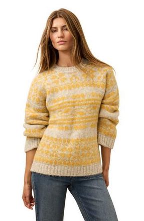 Faherty Powder Peak Alpaca Blend Crewneck Sweater in Glacier Oat at Nordstrom Rack, Size Large/x-Large