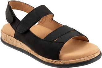 Trotters Gemini Slingback Wedge Sandal - Multiple Widths Available in Black Nubuck at Nordstrom, Size 10.5