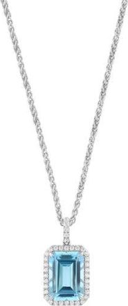 Effy Emerald Cut Blue Topaz Pendant Necklace at Nordstrom Rack, Size 18
