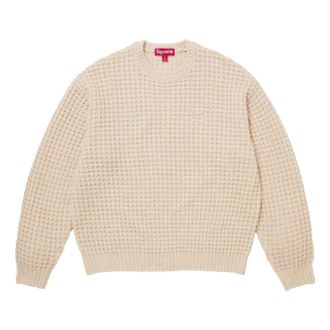 SUPREME Small Box Waffle Sweater Natural FW25SK21-NATURAL