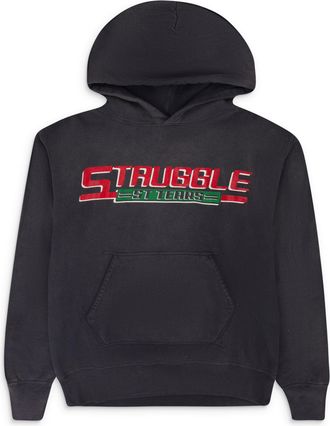 SAINT M&times;&times;&times;&times;&times;&times; BLACK DENIM TEARS STRUGGLE HOODIE