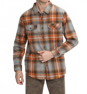 Vissla Central Coast Long Sleeve Flannel Shirt In Oxide