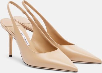 Jimmy Choo London Love leather slingback pumps