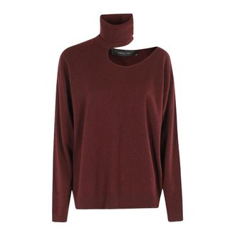 Federica Tosi Truien & Vesten, Dames, Rood, S, Wol, Stijlvolle Cut Out Top