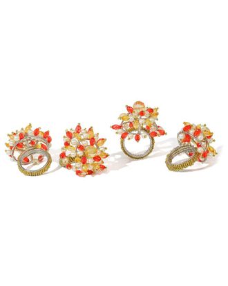Tiramisu Set Of 4 Nocturne Vine Napkin Rings
