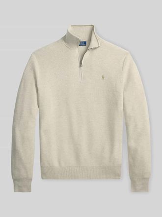 Polo Ralph Lauren Regular Fit Troyer aus reiner Baumwolle in Beige, Gr&ouml;&szlig;e XXL