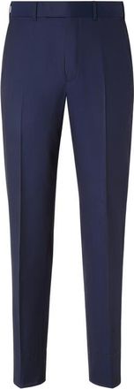 Ermenegildo Zegna Couture Flat Front Centoventimila Wool Pants in Dark Blue at Nordstrom, Size 34 Us