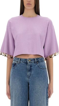 Paco Rabanne Knit Crop T-Shirt
