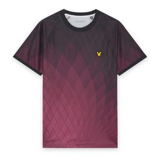 Lyle & Scott Geometric Printed Football T-Shirt - Heren - Tops - Rood - Maat: S