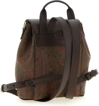 Etro Womens Multicolor Cotton Backpack