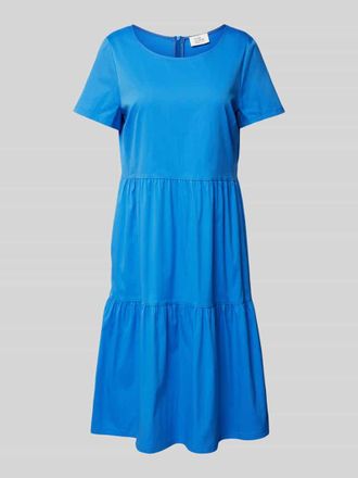 robe légère Knielanges Kleid mit Rundhalsausschnitt in Bleu, Größe 44