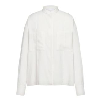 Dondup Shirts, female, White, Size: XS Regular shirt in viscose gabardine