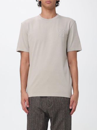 Dsquared2 T-shirt in cotone con spalle imbottite e scollo a girocollo