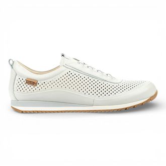 Pikolinos Pikolinos Mens White Leather Elastic Slip-on Sneaker Trainers Shoes - Liverpool