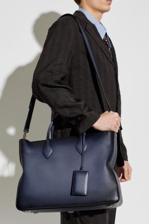 Ferragamo Shopper Bag, Mens, Navy Blue