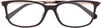 Michael Kors Telluride rectangle-frame glasses - women - Acetate/Metal - 54 - Red