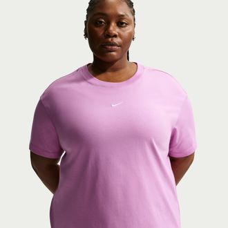 Nike Womens Nike Sportswear Classic Oversized Short-Sleeve T-Shirt (Plus Size) in Purple | IH7603-503