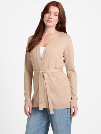 Guess Peggy Logo Rhinestone Cardigan