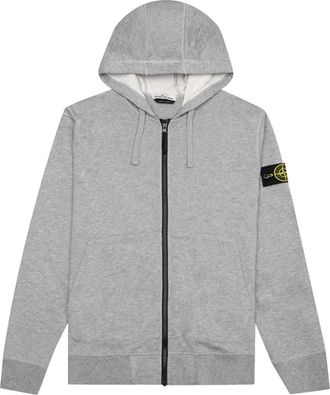 Stone Island Hooded Track Jacket Melange Grey 761564251-V0M64