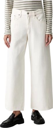 Levi's Middy Wide Leg - Dames - Loose Fit Jeans - Beige - W29 L30 - Denim - Jeans