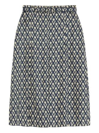 Valentino Garavani Toute La V pleated skirt - Blue