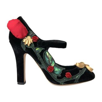 Dolce & Gabbana Pumps, female, Multicolor, Size: 6 US Crystal Rose Mary Jane Pumps