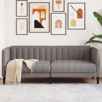 vidaXL Sof&aacute; De 2 Plazas Tela Gris Taupe Vidaxl