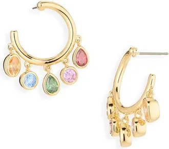 Swarovski Imber Mixed Cut Cubic Zirconia Hoop Earrings in Multi/gold at Nordstrom