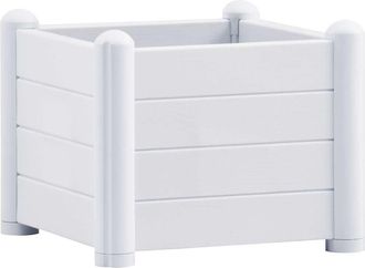 vidaXL Arriate De Jard&iacute;n Pp Blanco 43x43x35 Cm Vidaxl