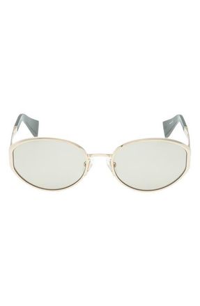 Rag & Bone 55mm Oval Sunglasses in Gold /Olive Green /Olive at Nordstrom