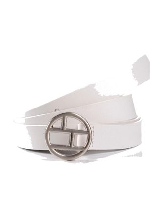 Tom Tailor Koppelg&uuml;rtel TOM TAILOR TTLAYA, Damen, Gr. 80, weiss (wei&szlig; uni), Rindsleder, unifarben, G&uuml;rtel Koppelg&uuml;rtel, 2 cm breiter Dameng&uuml;rtel, modisch, Koppel