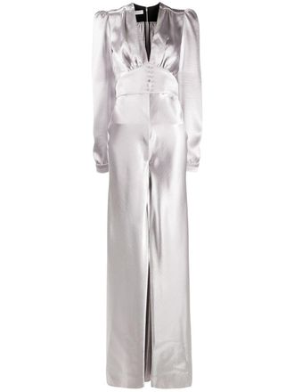 Philosophy di Lorenzo Serafini flared satin jumpsuit - Grey