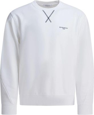 Givenchy Hoodies & sweatvesten, Heren, Wit, XL, Katoen, Couture Seam Sweatshirt