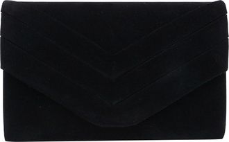 Generic Women Clutches Suede Evening Bag Wedding Clutch Purses Rose Clutch Purse (Black, One Size)