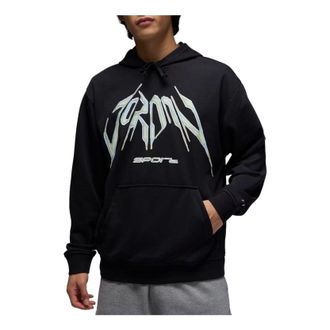 Nike Jordan Air Jordan Sport Crossover Dri-FIT Fleece Hoodie Black White HF9902-010