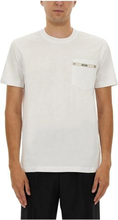 Moschino T-shirt met borstzakdetail - Heren - T-shirts - Wit - XL - Katoen - Tops