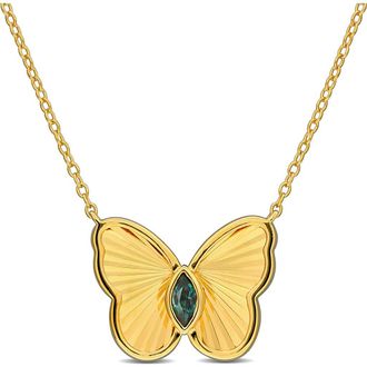 Delmar Butterfly Pendant Necklace in Green at Nordstrom Rack