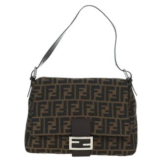 Fendi Mama Forever Zucca Canvas Brown Canvas Handbag (Pre-Owned)