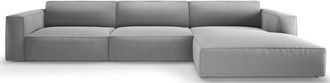 BLOOMINGLOFT 4-Sitzer Design Ecksofa Gaby Samt rechts