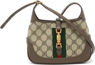 Gucci Pre-owned Shoulder Bags, female, Beige, Size: ONE SIZE Pre-owned Canvas Shoulder Bag